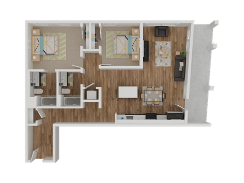 Two Bedroom Two Bathroom